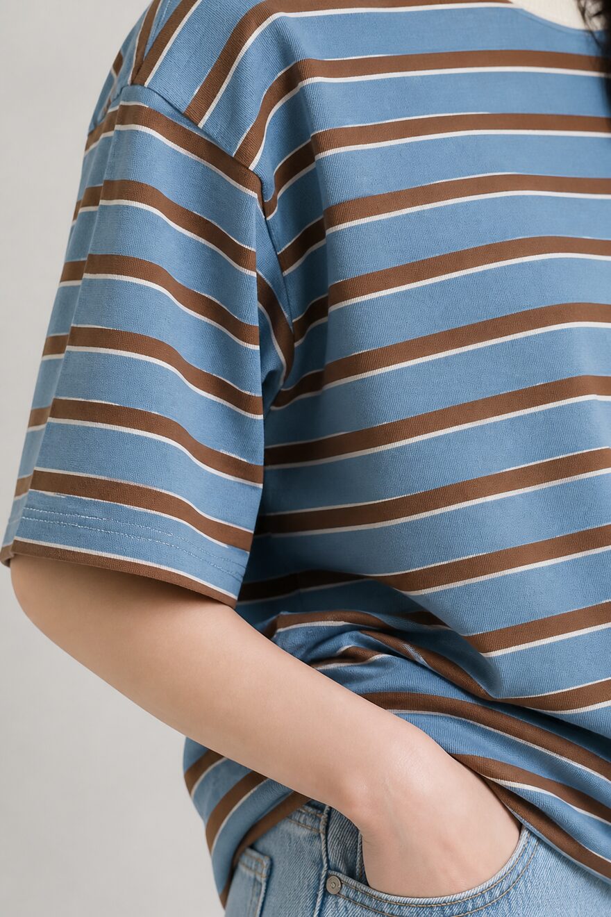 같은 티셔츠 착장컷 — 디테일